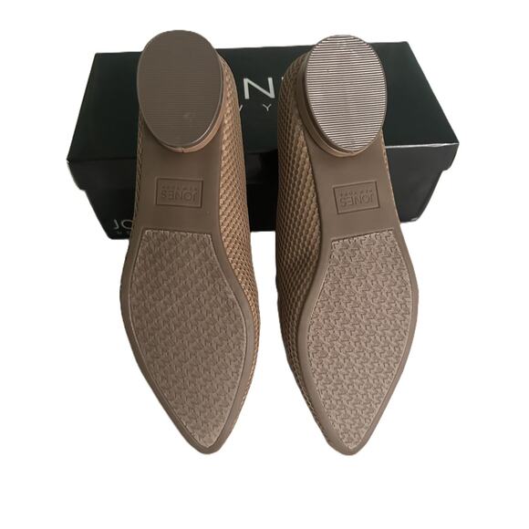 NIB JONES NEW YORK Qenall Pointy Toe Natural Raffia Pebble Loafers Size 8M - Picture 7 of 9